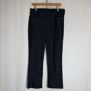 NYDJ Modern Bootcut Dark Wash Trouser Jeans Sz 12 Bling Back Pockets Stretch EUC